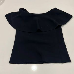 Ann Taylor Black Off the Shoulder Top - Thick Material